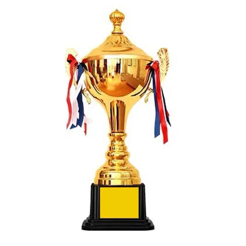 Customization Gold, Silver, Copper Tricolor Optional Metal Trophy, Team Sports Football Basketball Awards Trophy Decoration, 1Pc