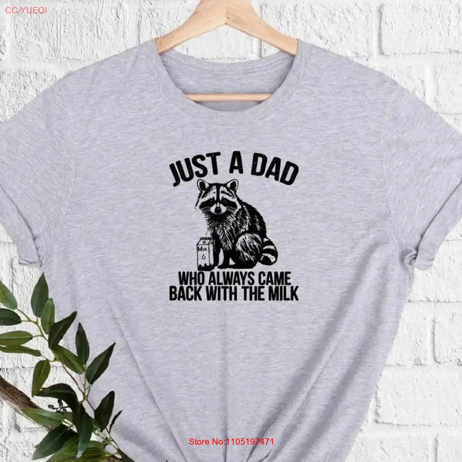 مضحك أبي تي شيرت الراكون يوم الآباء ليكون مجردًا الذي جئت دائمًا مع الحليب خمر غسلها الموضة