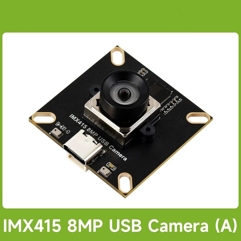 IMX415 8MP High-resolution USB Camera Module, IMX415 Sensor Chip, USB2.0 Port, Onboard Dual Microphones