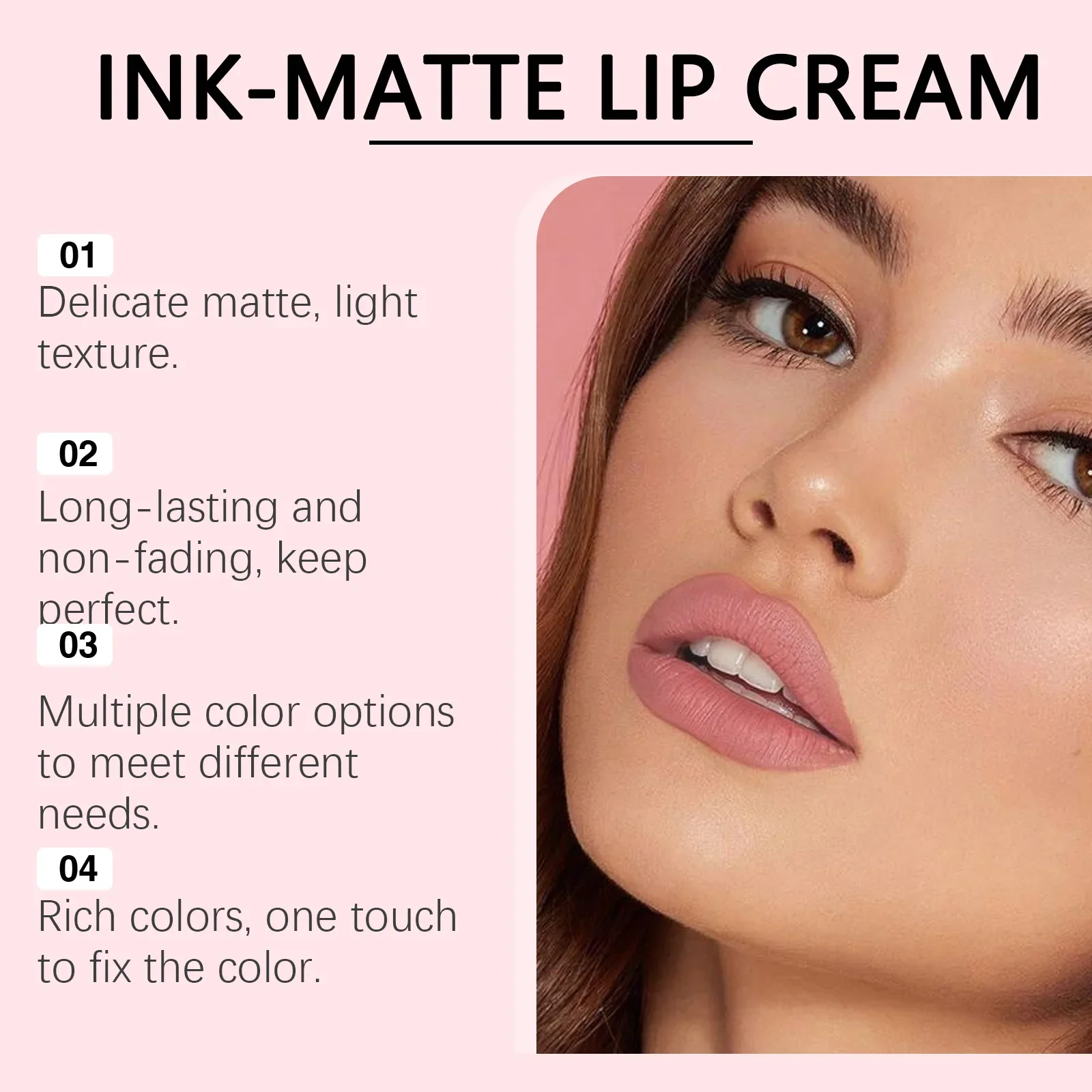 Matte Liquid Lipstick Velvet Finish Long Lasting Highly Pigmented Waterproof Non Sticky Moisturizing Lip Gloss Set Nude Makeup