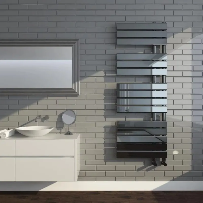 Designer anthracite heating towel rack room hot water radiator heater