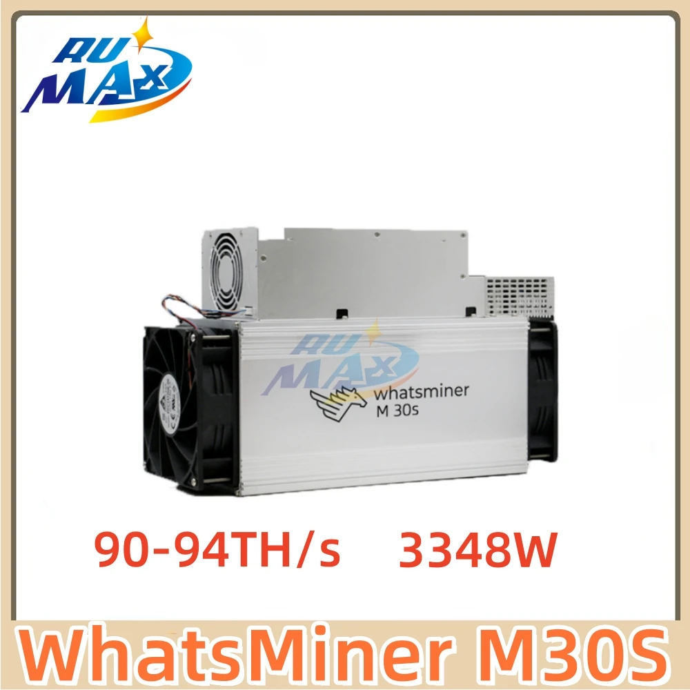 

Whatsminer M30S 90-94T ASIC Miner 90-94TH/s SHA-256 Bitcoin Mining Machine 3348W High Efficiency Antminer S19 Alternative
