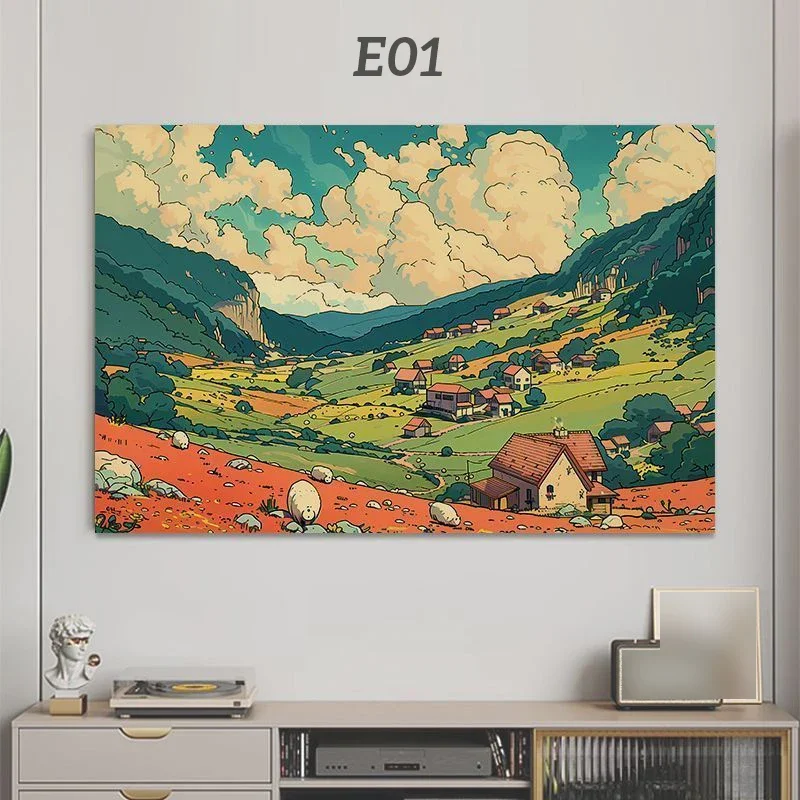 Scenery Printing TV Hood Dust-Proof Cover Universal Household Hanging TV Thicken Protector High Elastic Screen LCD Dust Cover