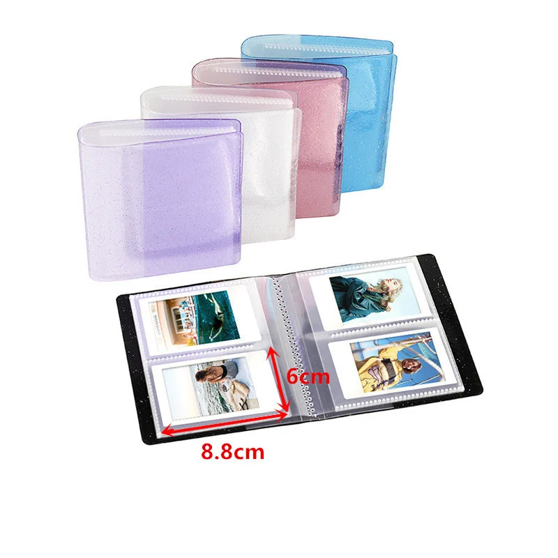 64 Capacity Cards Mini Holder Binders Albums With bling Clear Cover For 6*9cm Board Games Star Card Multifunction Sleeve Holder