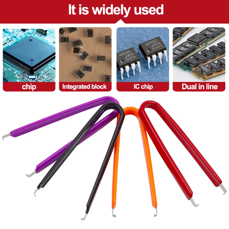 IC Extractor U Type Tweezers Mobile Phone Repair Tool Chip Electronic Component Parts Extraction Removal Puller