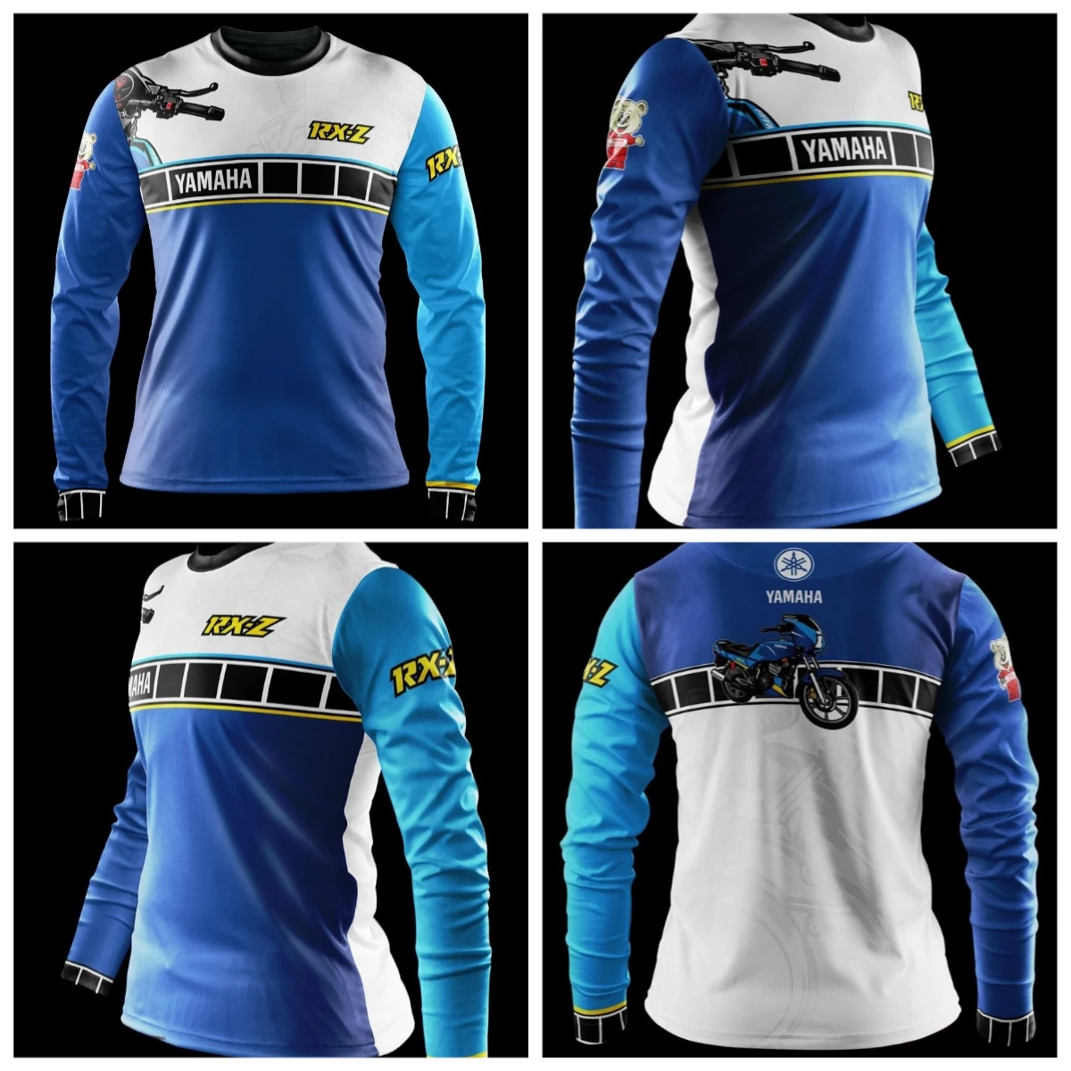 

New HOT Popular Yamaha Long Sleeve T-shirt Spring and Autumn Motorcycle Fans Team Uniform Adult and Children's Same T-shirt