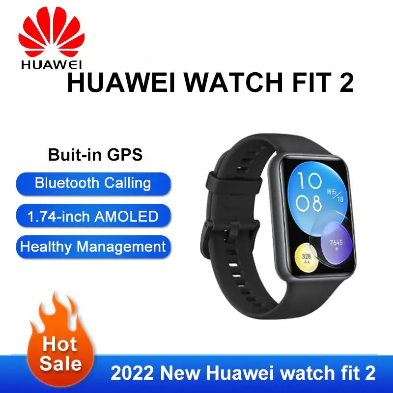 

Original HUAWEI WATCH FIT 2 Huawei Smart Watch Silicone Strap Vitality Strong Battery Life/Bluetooth Calling/One Touch Pass