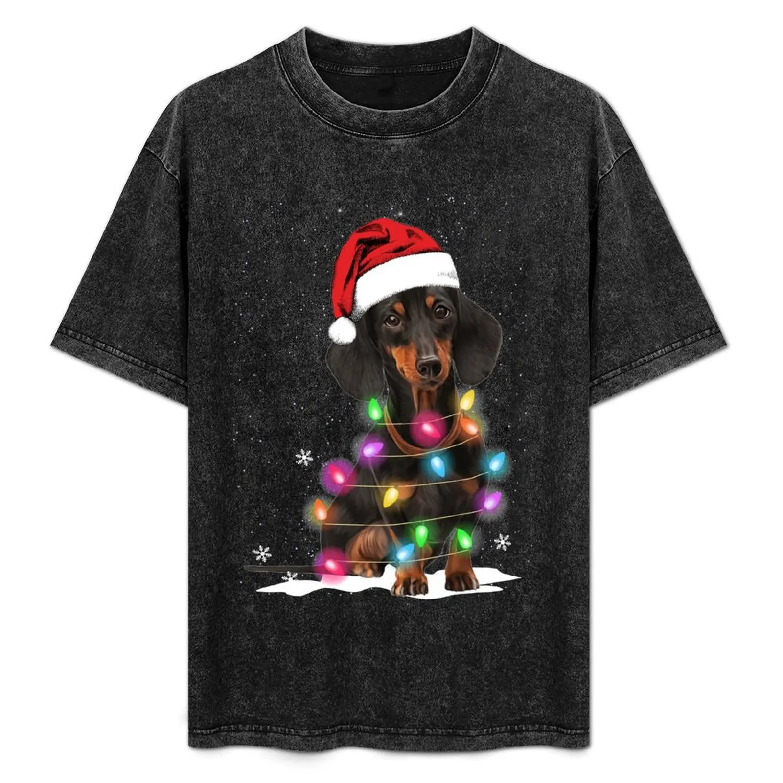 

Dachshund Christmas Lights With Snow Sweater T-Shirt Construction Work Tee Shirt