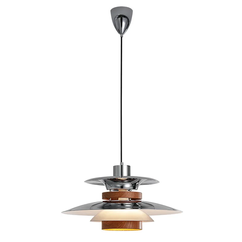 

Французская ретро летающая тарелка ресторан свет дизайнер средневековый орех узор барная люстра