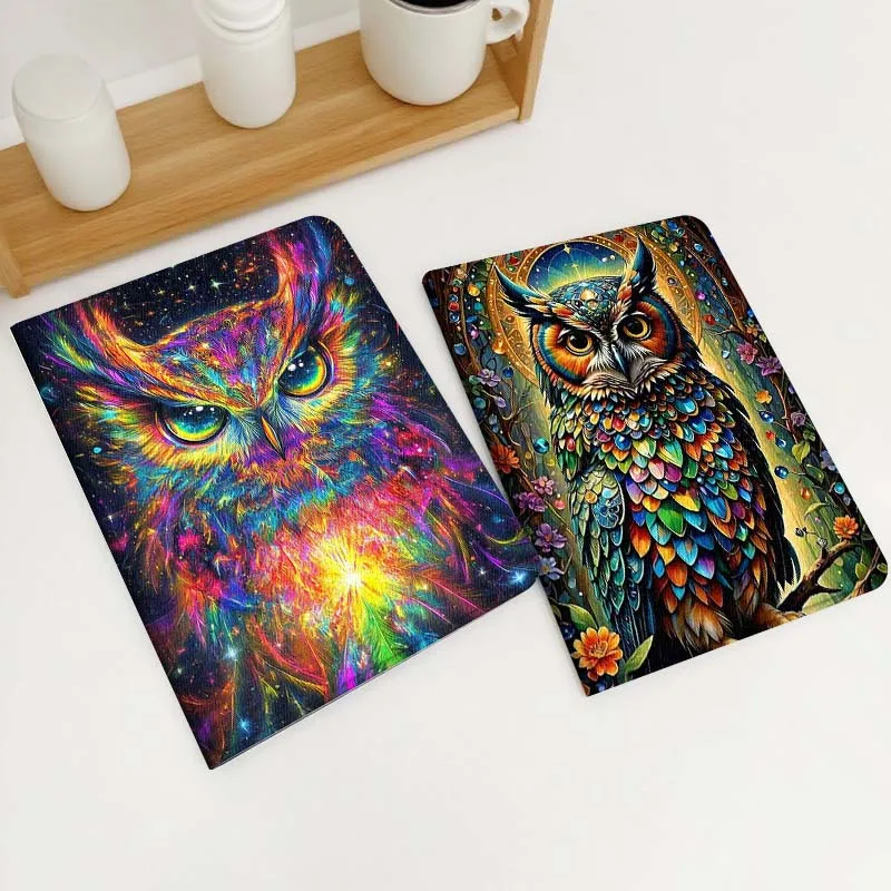 

Colorful Owl Sparkling Art For Xiaomi Redmi Mi Poco Pad 2 5 6s 7 7s Ultra Pro Max 14 12.4 12.1 inch Soft Tablet Case Gift