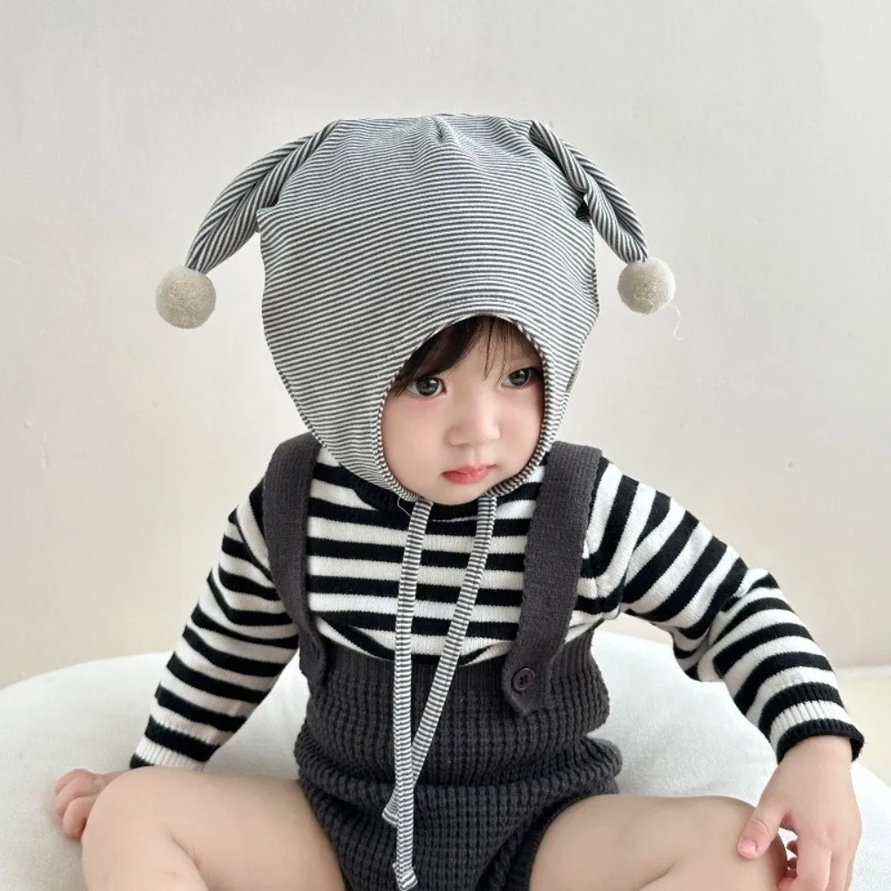 

Cartoon Cute Baby Fetal Cap Cat Ear Soft Newborn Beanie Hat Sweet Tie Strap Infant Bonnet Hat Photography Props