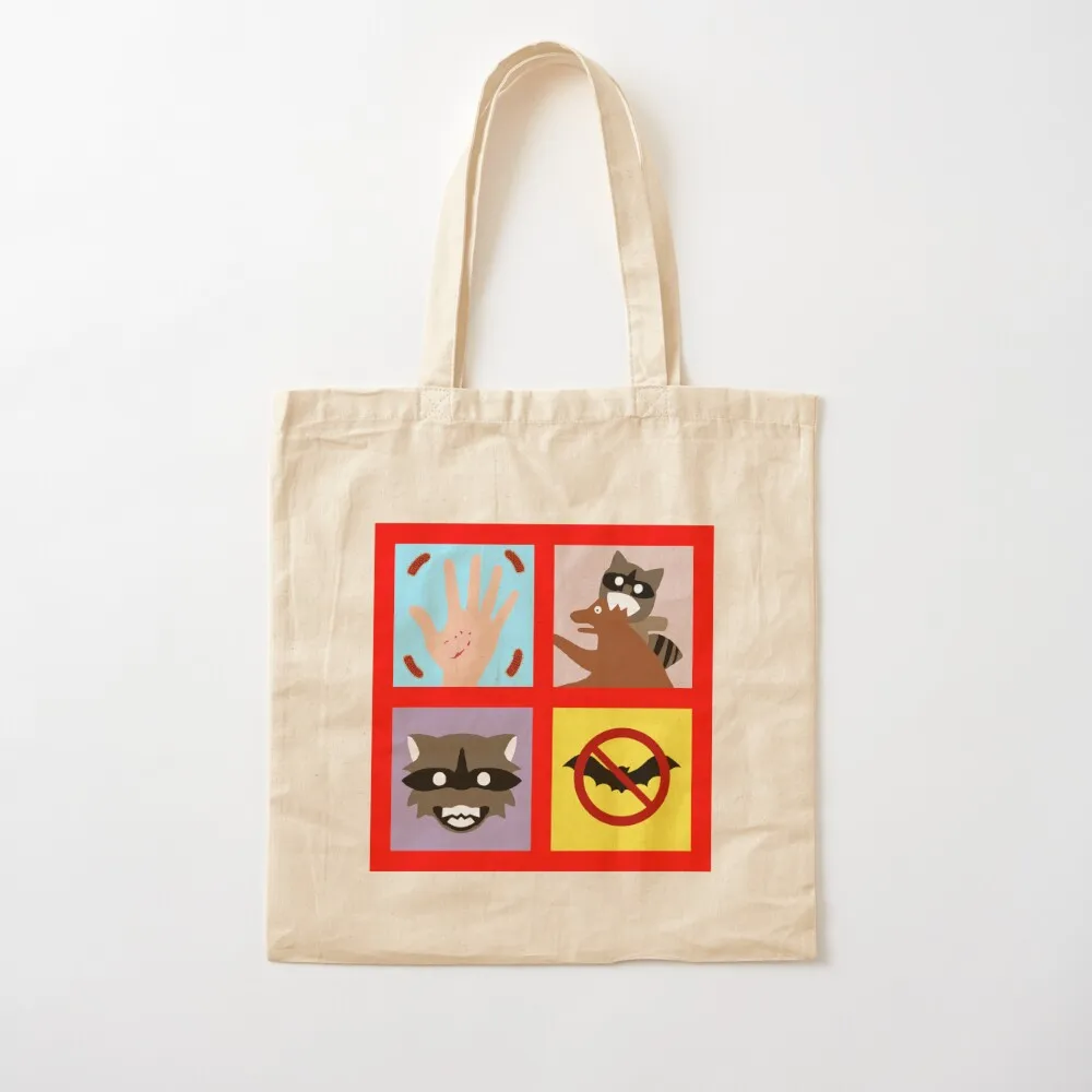 Rabies Quilt Tote Bag shopper bag women Fabric bag Canvas shoulder free delivery bags