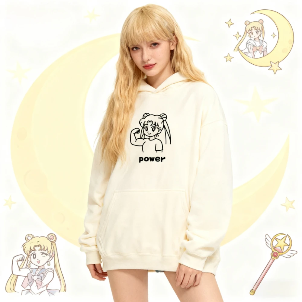 2025 جديد شخصية الإبداعية متعة الجمال فتاة المحارب العضلات هوديي الرجال والنساء الخريف والشتاء فضفاض زوجين عادية هوديي #1