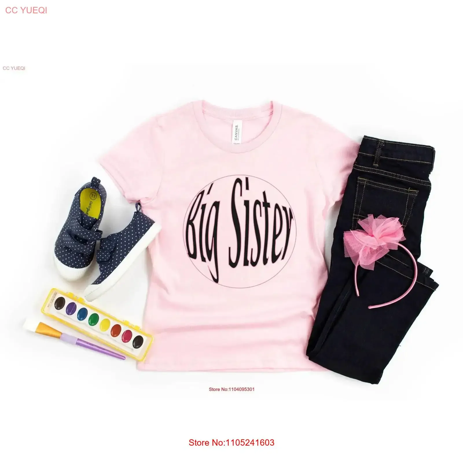 Big Sister Toddler T Shirt Sibling Matching Outfits ShirtCute Vintage Summer Funny Children's vintage Washed fashion homme