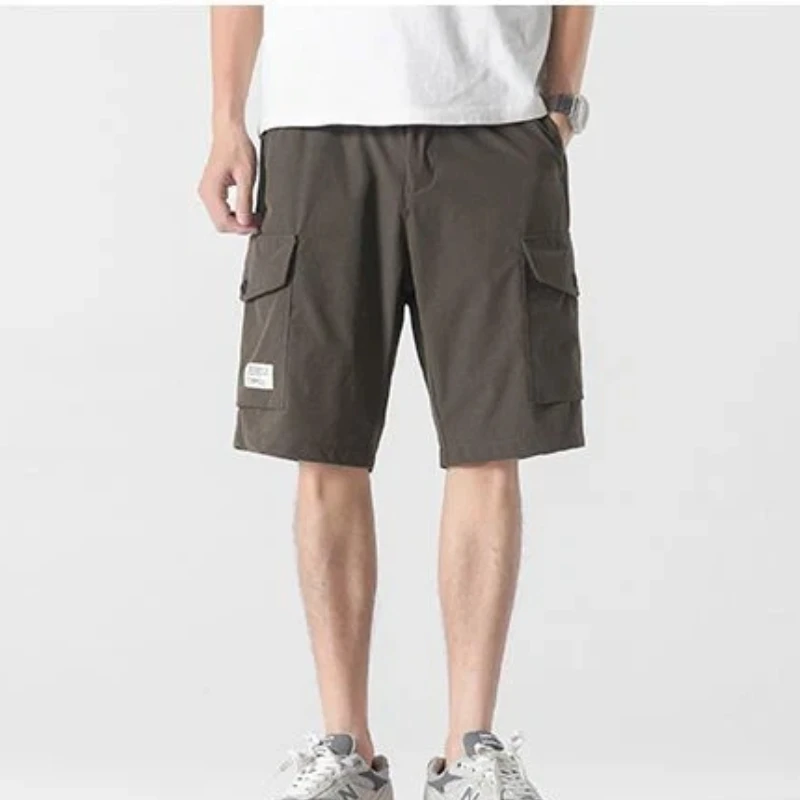 

Men Summer Japanese Style Loose Casual Multi Pocket Shorts