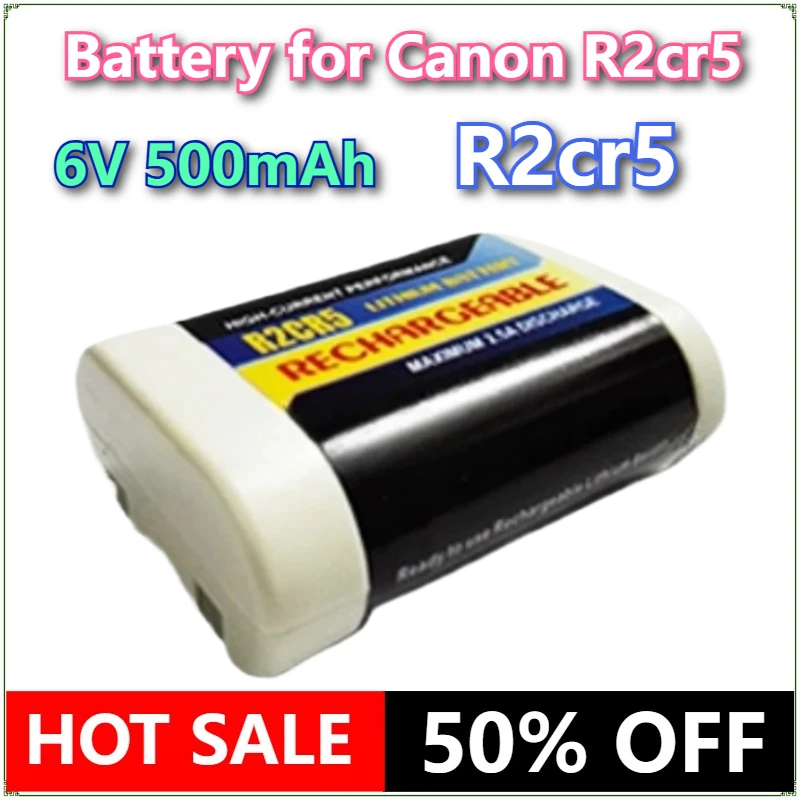 

Brand New Rechargeable Lithium Battery for Canon R2cr5 2CR5 EOS 1 EOS 3 6V 500mAh Camera Battery