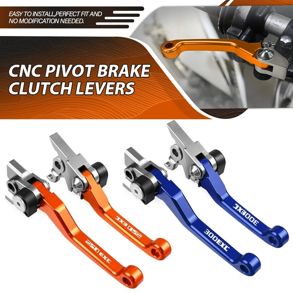 

CNC Motorcycle Accessories For 250EXC EXCF 2003 2004 2005 300EXC Foldable Pivot Dirt Bike Brake Clutch Levers Cable Lever Handle