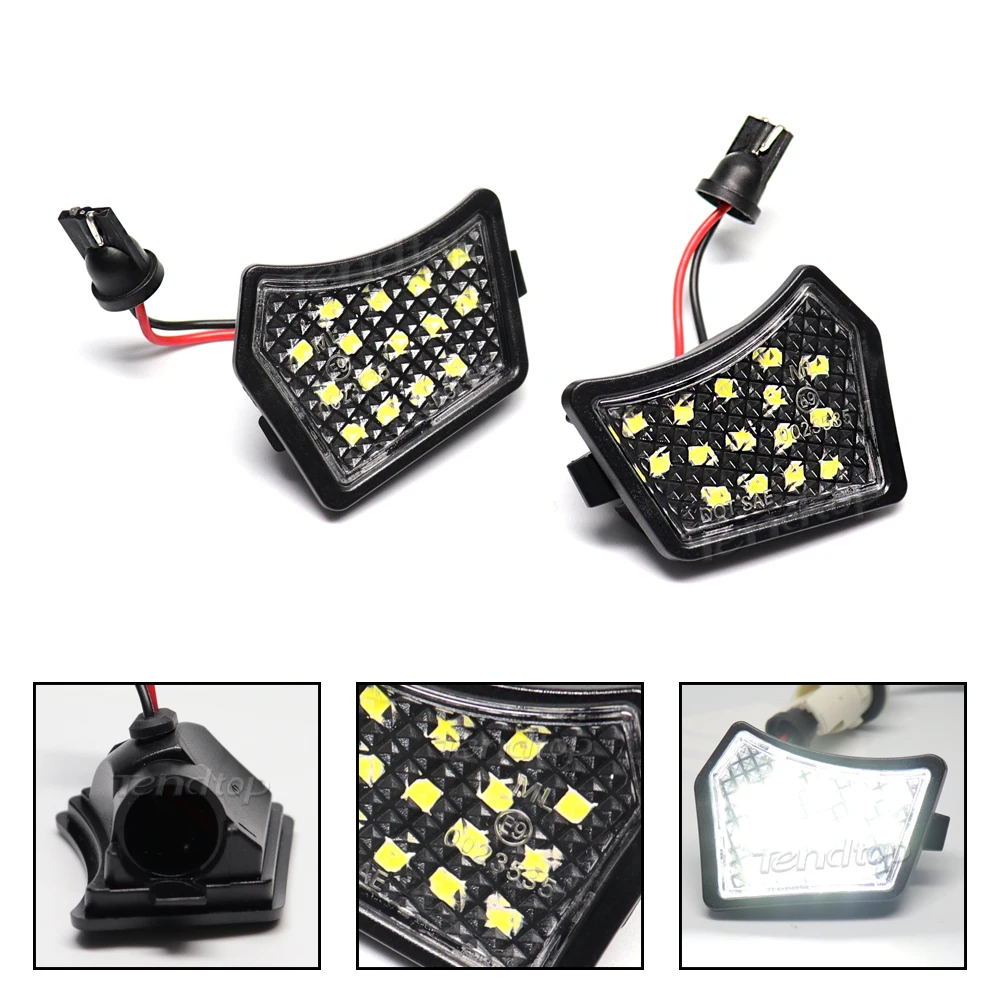 6000K LED Under Side Mirror Light Puddle Lamps For Jaguar XJ XF XK/XKR XE Volvo V40 V50 C30 C70 S40 S60 S80 V50 V70 XC70 XC90