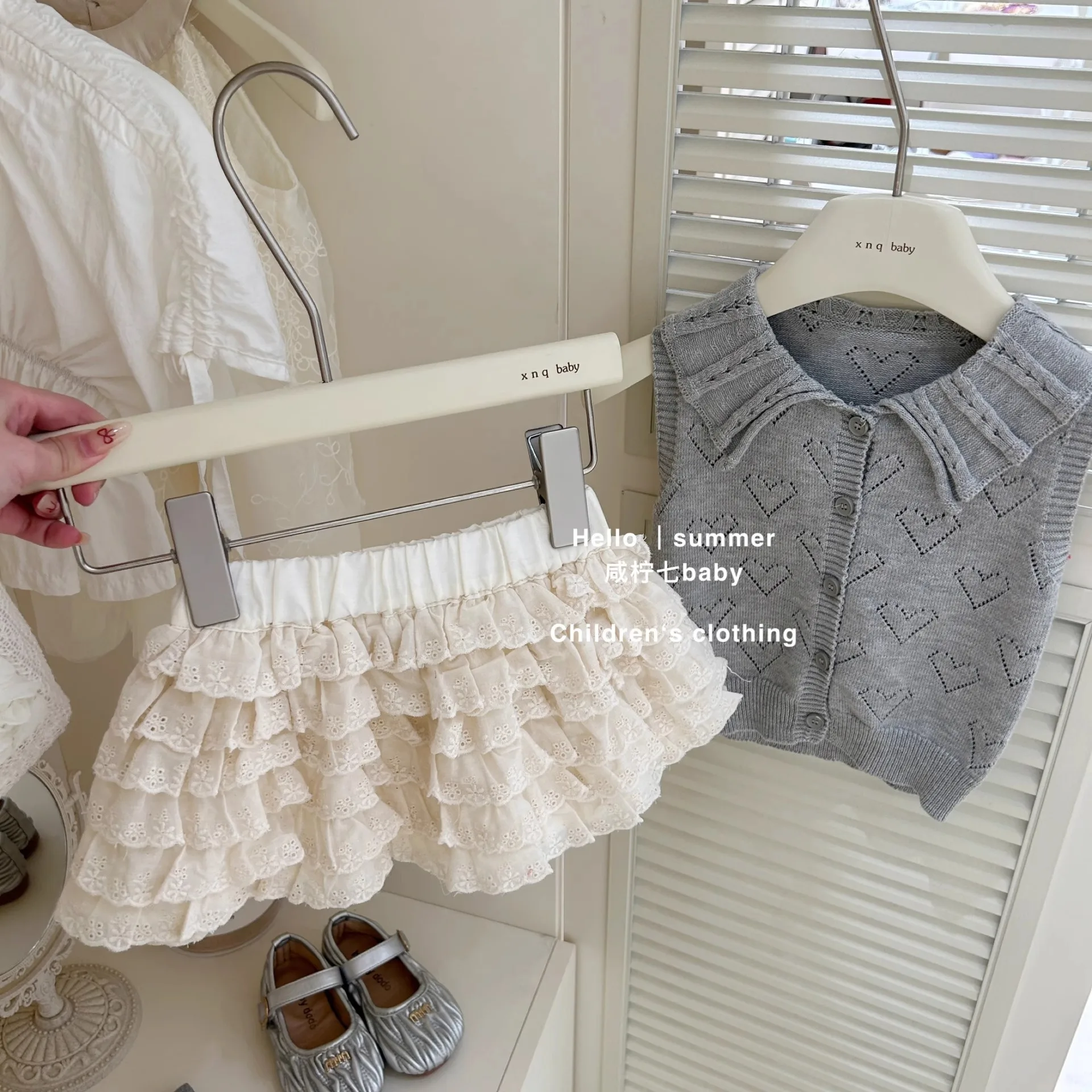 

Girls Fashion Set 2025 Summer New Girls Baby Elegant Tank Top Lace Half Skirt Two Piece Set Children Clothing