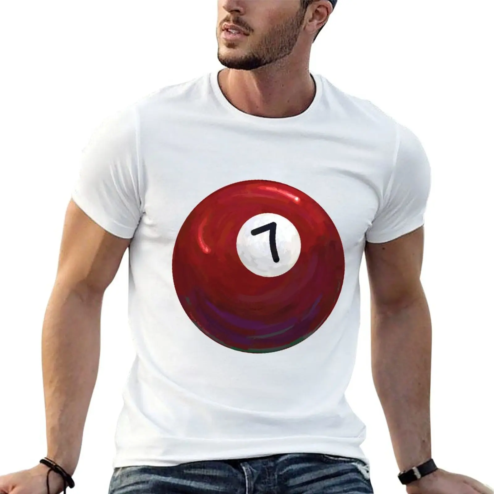

Billiards 7 Ball T-Shirt man t shirt designer man t shirts high quality luxury brand man t shirts for men T-shirt