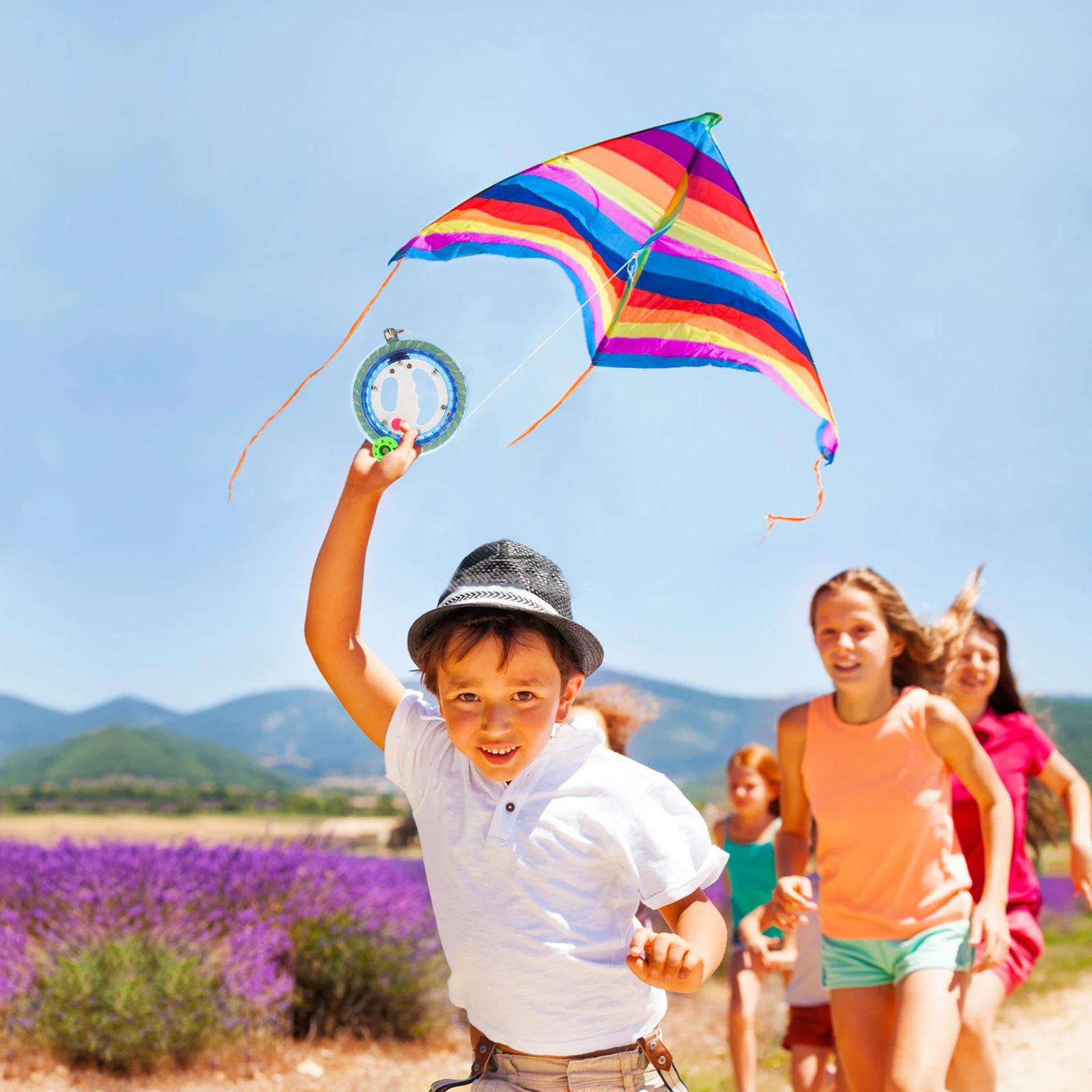 Enrouleur de bobine de verrouillage automatique, roue de ligne, fournitures de vol pour cerf-volant d'extérieur, accessoires de cerf-volant en plastique léger, outil de vol, 1 ensemble 1 ensemble