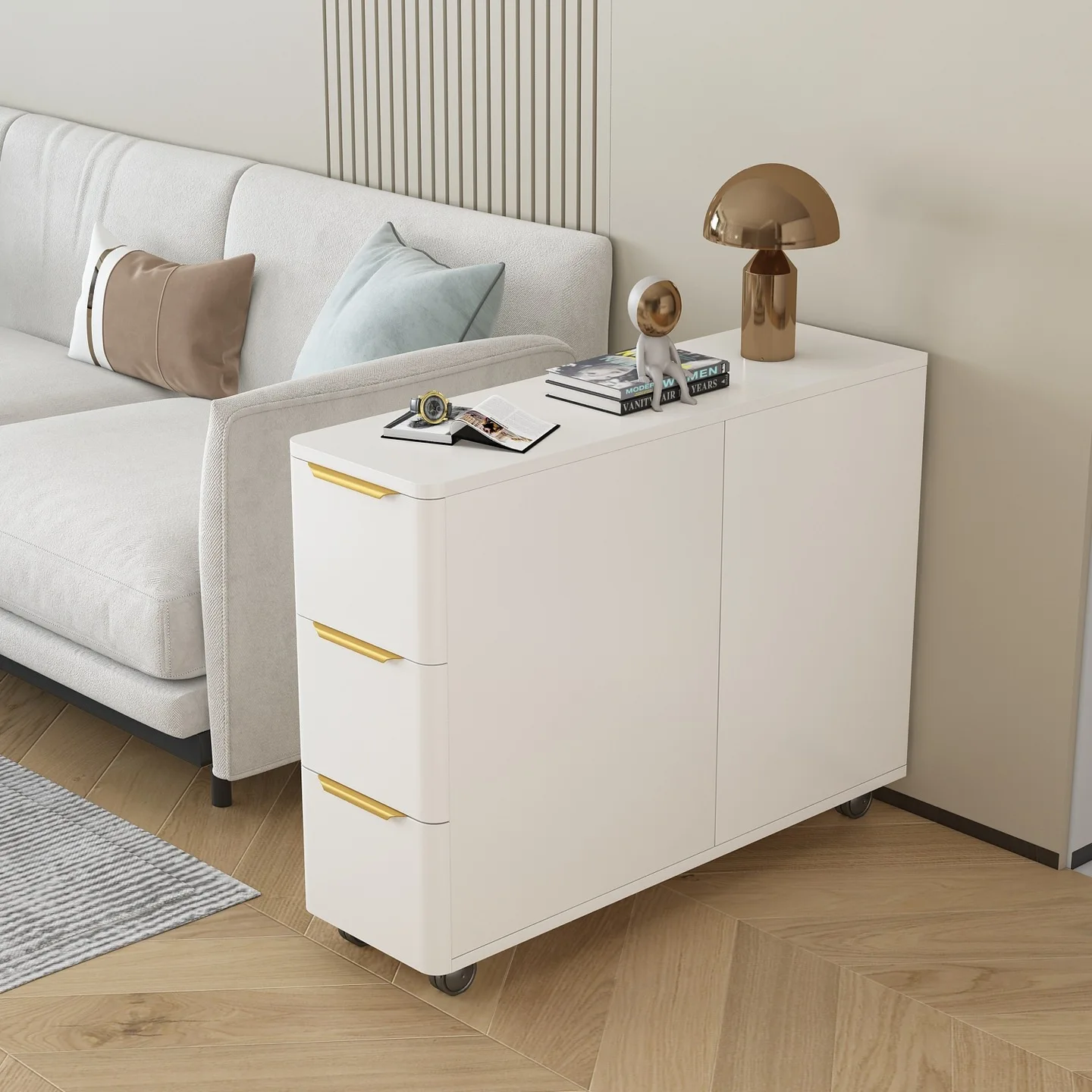 

Customizable Simple Modern Side Table Sofa Side Cabinet Living Room Crack Side Cabinet Household Corner Table Removable Coffee