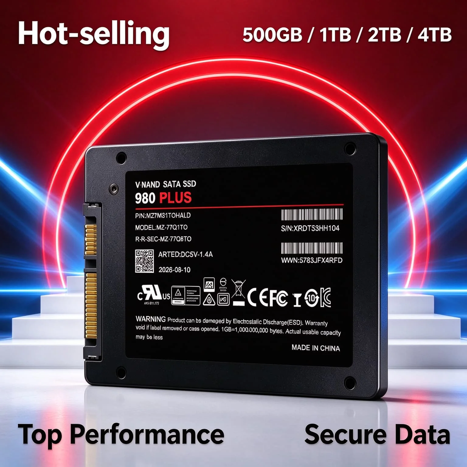 PC Desktop Laptop 980 PLUS 2.5 Inch SATA III High SSD Internal Solid State Drive 500GB 1TB 2TB 4TB High Capacity Storage Pro