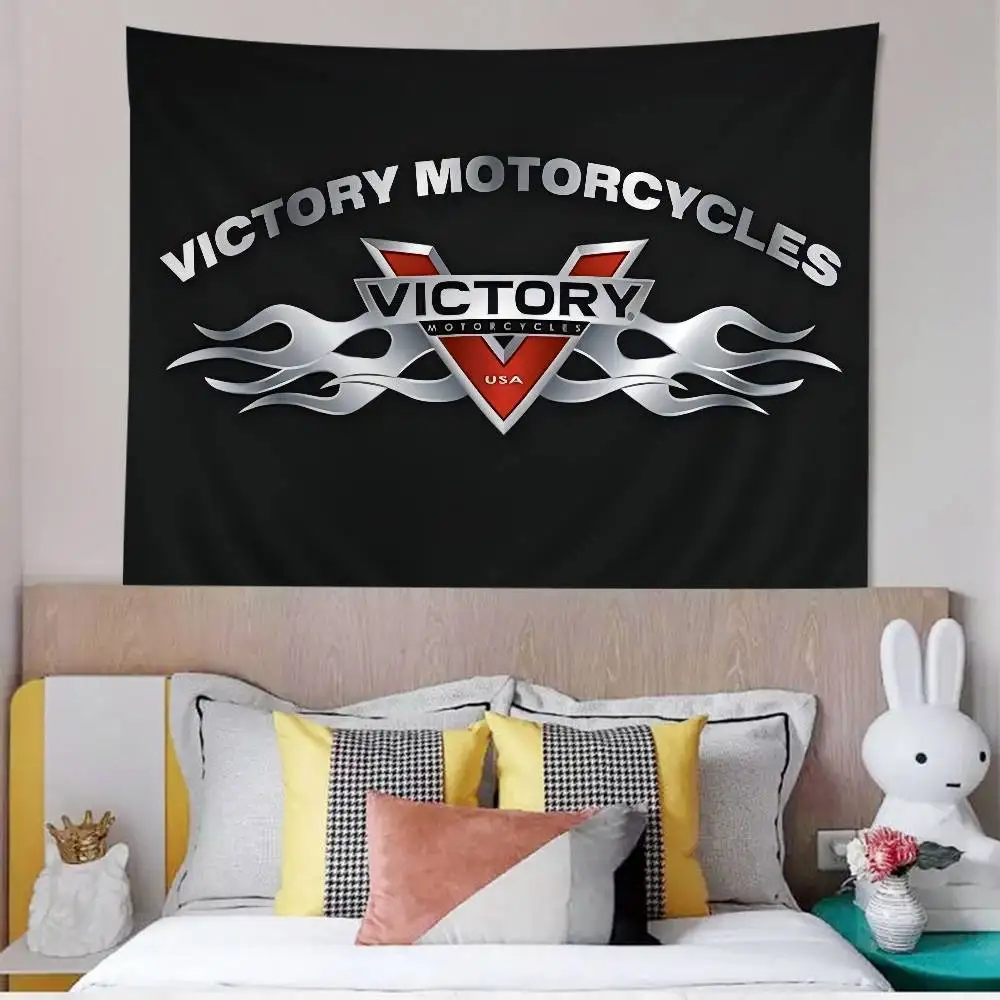 V-Victorys Motorcycles Racing Cartoon Tapestry Home Decoration hippie bohemian decoration divination Home Decor