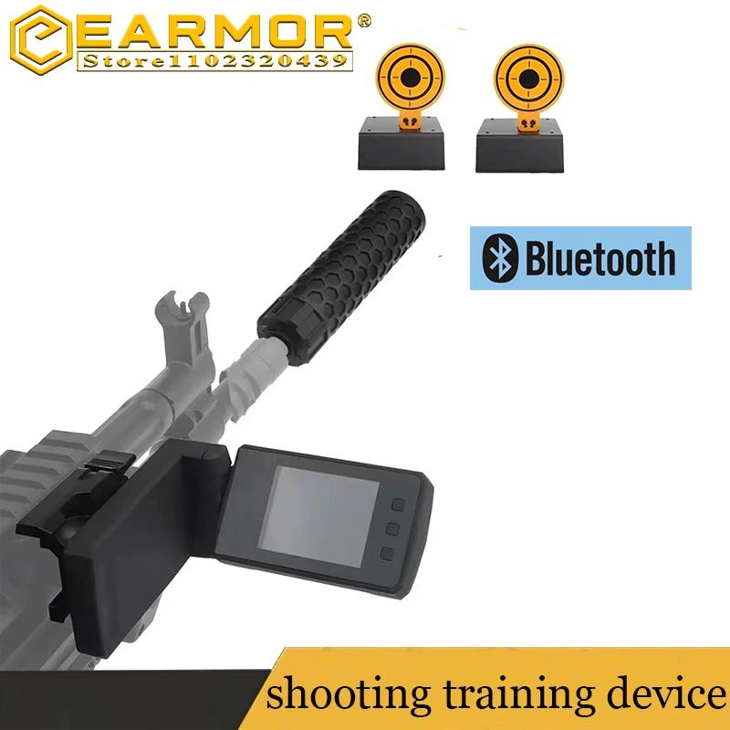 Shooting training simulator, bluetooth synchronous tracking shooting training target Rotatable speedometer set for tactical game