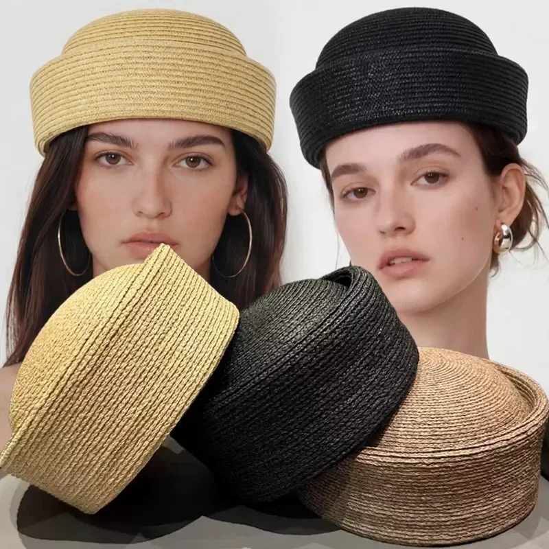 Fashion Mesh Hollow Breathable Summer Pillbox Beret Hat Women Colorful Outdoor Hard Pink Elegant Sun Cap Wholesale Taqiyah Kufi