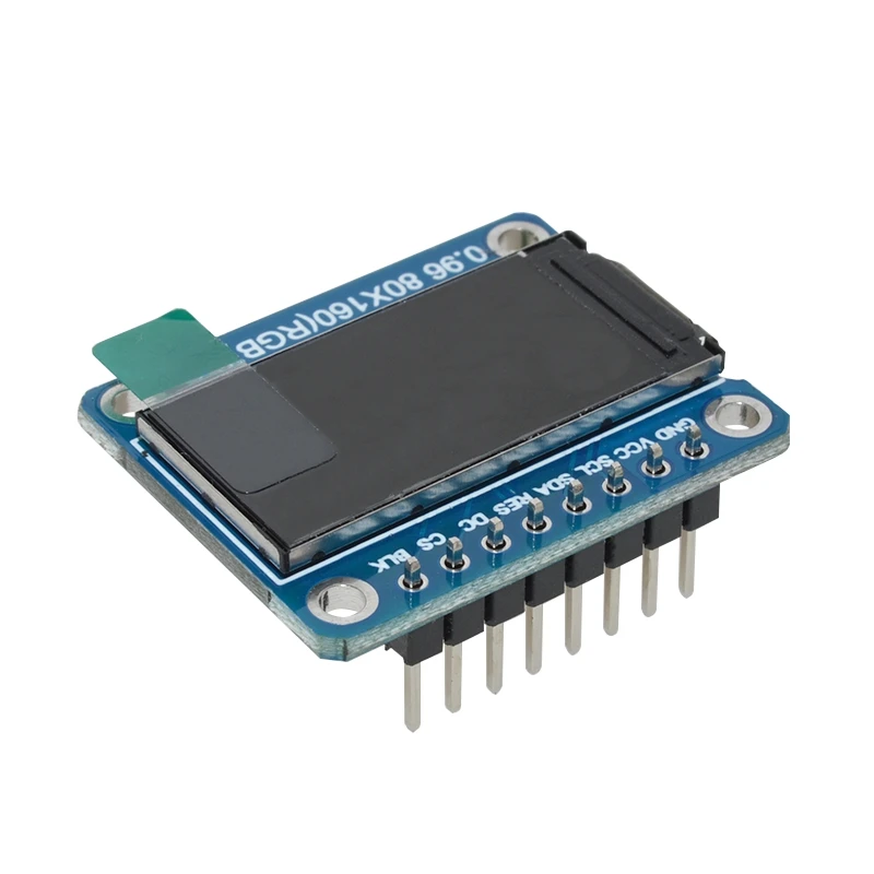 -A15I 2 szt. Ips Spi Hd 65K Pełnokolorowy moduł Tft St7735 Sterownik IC Wyświetlacz LCD 3.3V Interfejs Spi dla Arduino Diy, 0.96 cala 8 Pin