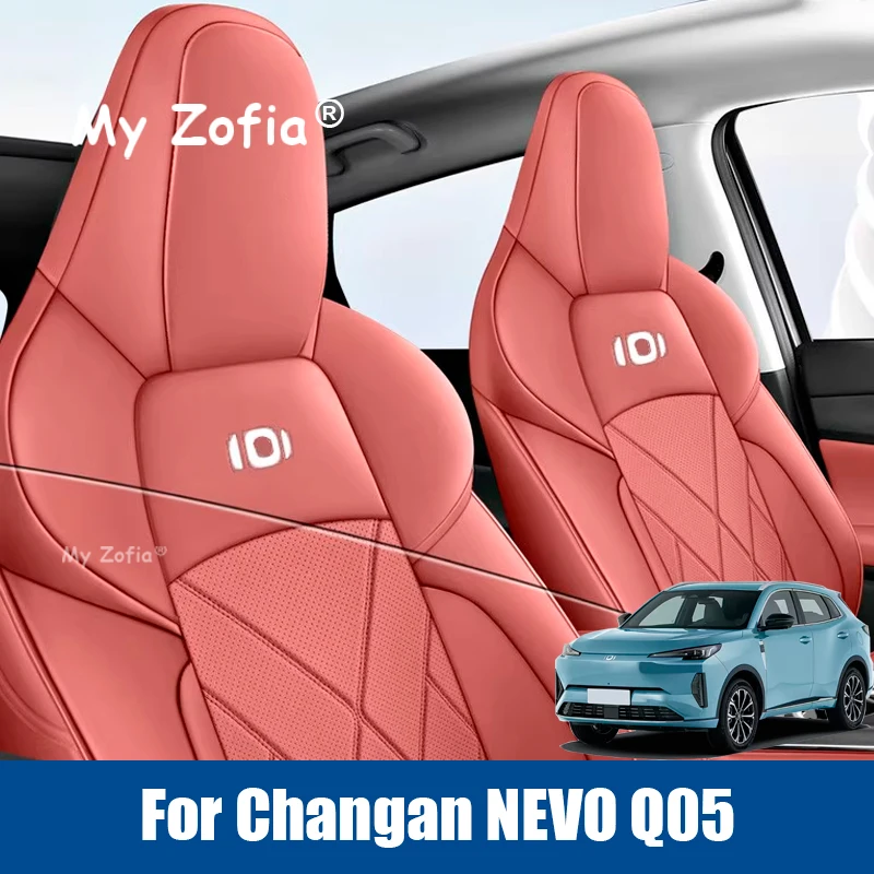 

Car Seat Cover Leather Specific Customize For Changan NEVO Q05 2024 2025 2026 Full Covered with Front and Rear Full Set