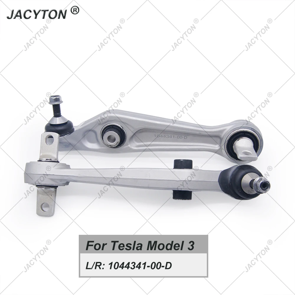 JACYTON Pair Front Lower Suspension Straight Control Arm For Tesla Model 3 5YJ3 1044341-00-D 104434100D