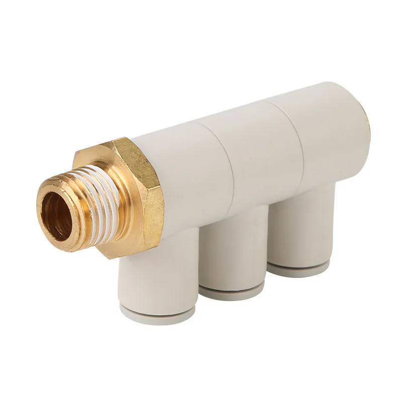 KQ2VT Single Head 3 Way Pneumatic Quick Connector KQ2VT04 06 08 10-01 02 03 04AS Air Tube Fitting