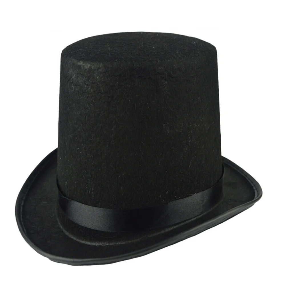 

Magician's Hat Black Felt Adult Costume Accessory for Halloween Party Dress Up Steampunk Carnival Detective Performer