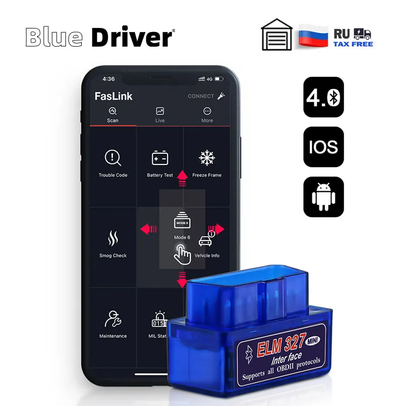 ELM327 Mini V2.1 Bluetooth Detector OBD Bluetooth Car Malfunction Detector OBD2 Car DiagnosticTool For Android/Windows