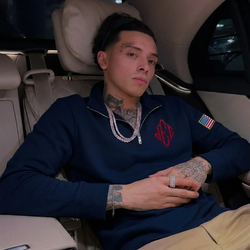 Y2K ريترو البلوز Epstein التطريز الوقوف طوق Quarterzip البلوز عارضة الرياضة أزياء الشارع الشهير للجنسين قمم المتضخم