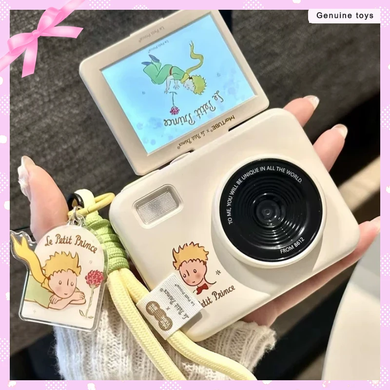 

In Stock Little Prince CCD Flip Camera 2.8-Inch HD Screen Compact Portable Camera Trend Gift Box Birthday Gift With Accessories