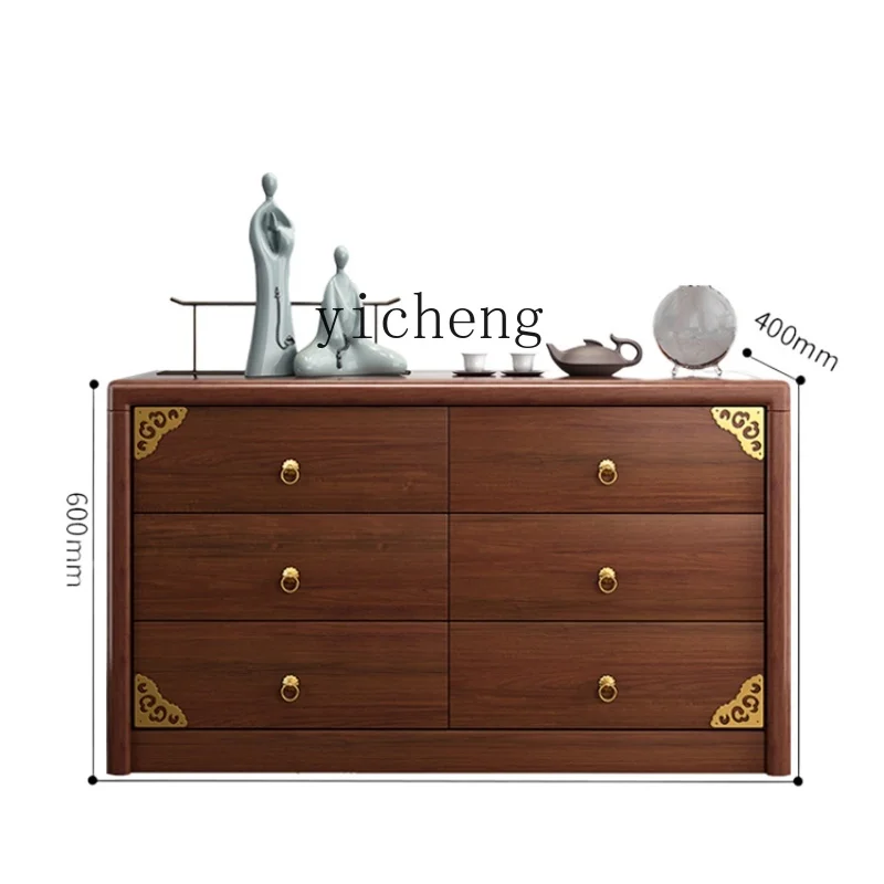 

XC Bedroom Locker Small Apartment TV Cabinet Living Room Chest of Drawer Storage Cabinet New Chinese Style Chest of Drawers