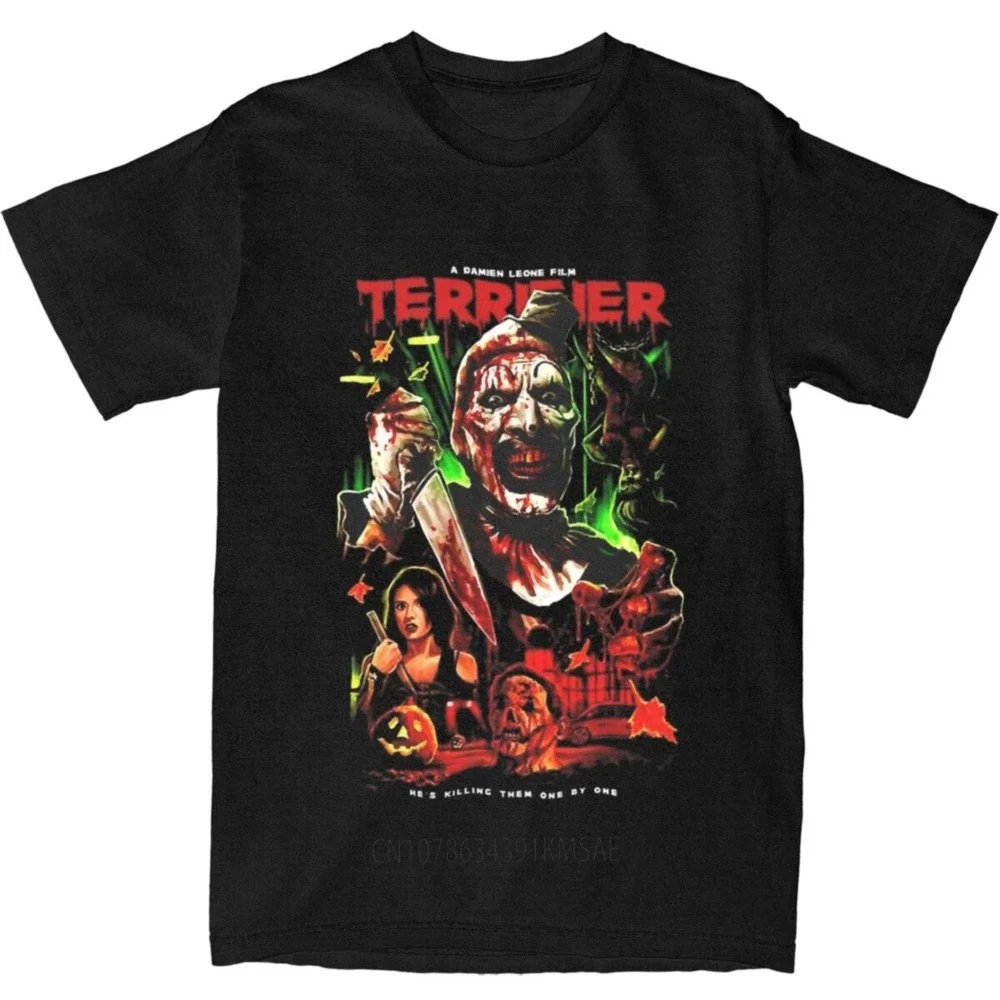 Summer Terrifier Movie Art The Clown Shirt Outfits for Men Women Pure Cotton Fashion Horror Slasher Halloween Tee Shirt Clothes