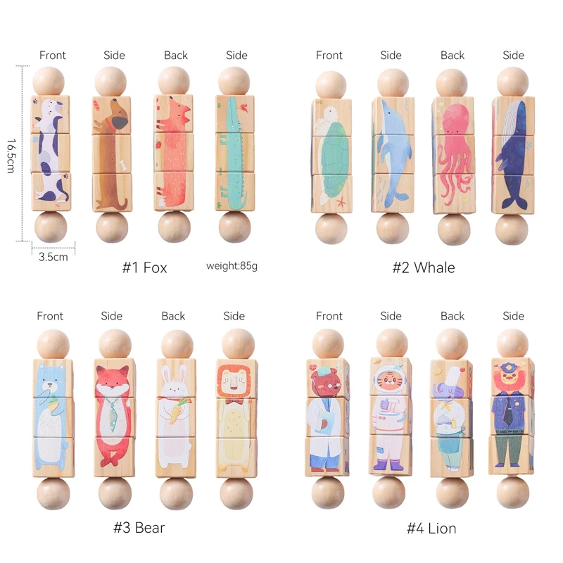 1PC Wooden Baby Hand Bell Toy Develop Baby Hand-on Ability Education Toy Children's Montessori Puzzle Toy Newborn Christmas Gift