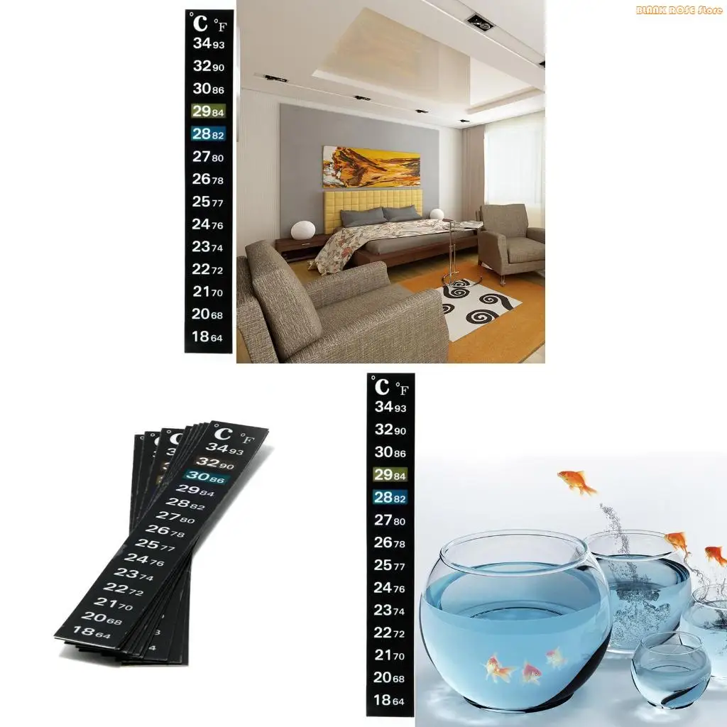 K1AE On Thermometer Strip Vertical Stickers Digital Display for Fermenting Wine