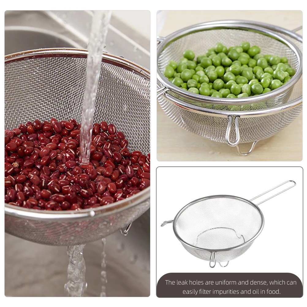 

Stainless Steel Filter Spoon Fine Mesh Skimmer Colander Oil Noodles Hot Pot Food Filtering Rustproof Kitchen Cookware