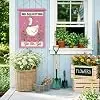 No Soliciting Go On Git Silly Goose Garden Flag for Front Porch jjp