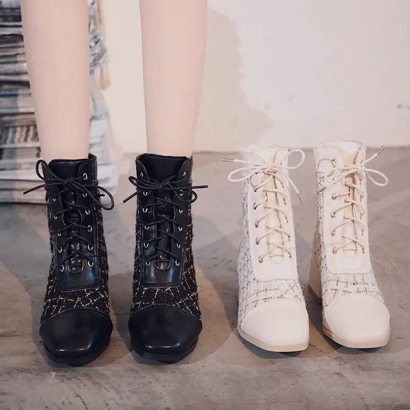 Winter Luxury Sexy Shoes High Heel Boots Ankle Women Autumn Chunky Female Casual Sock Short Boots 2022