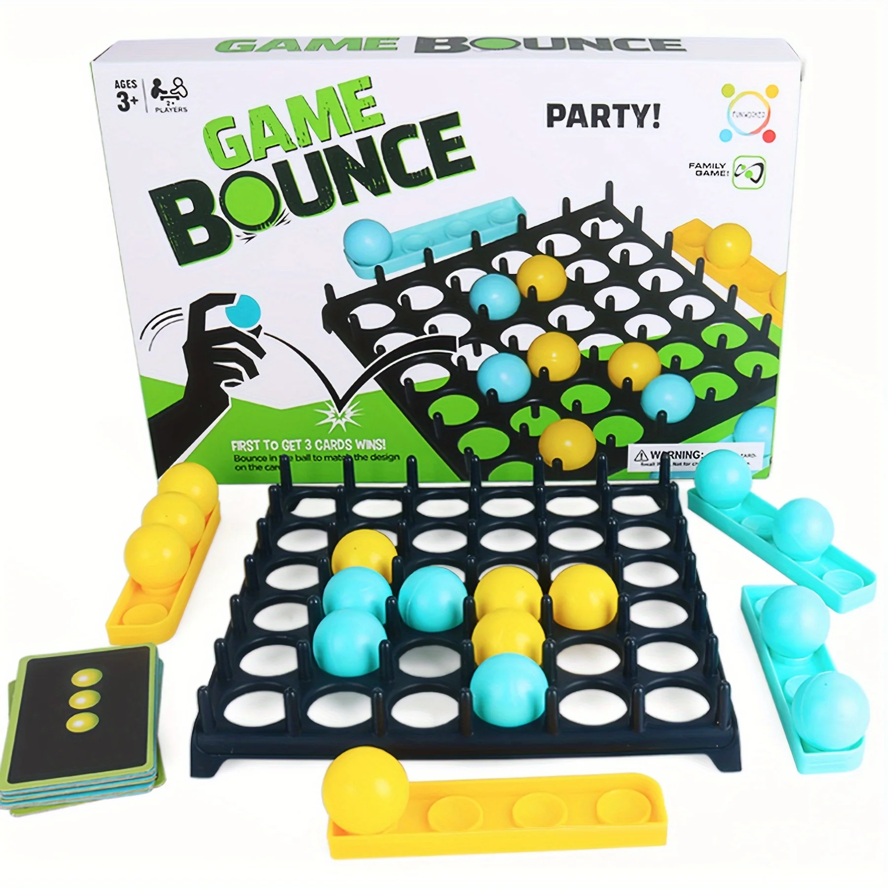 

1 Box Bounce Ball Party Game, Table Jumping Ball Toys, Family Party Board Game, Children Puzzle Toys