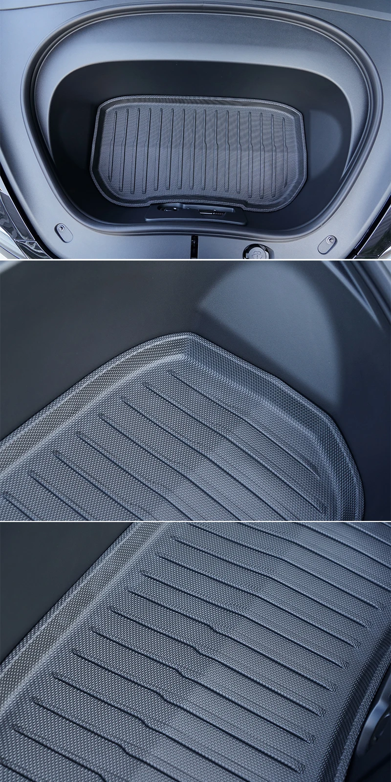 Fußmatten und Kofferraummatte für Tesla Model 3 2025 Highland, Wasserdichte Rutschfeste Kofferraummatte, TPE-Pads für Model 3 2026 Highland Zubehör – Detail 5