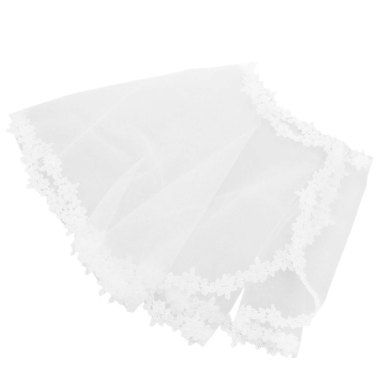 

Lace Cape White Breathable Cape Flower Dress Shawl Spring Summer Weddings Parties Soft Mesh Fabric