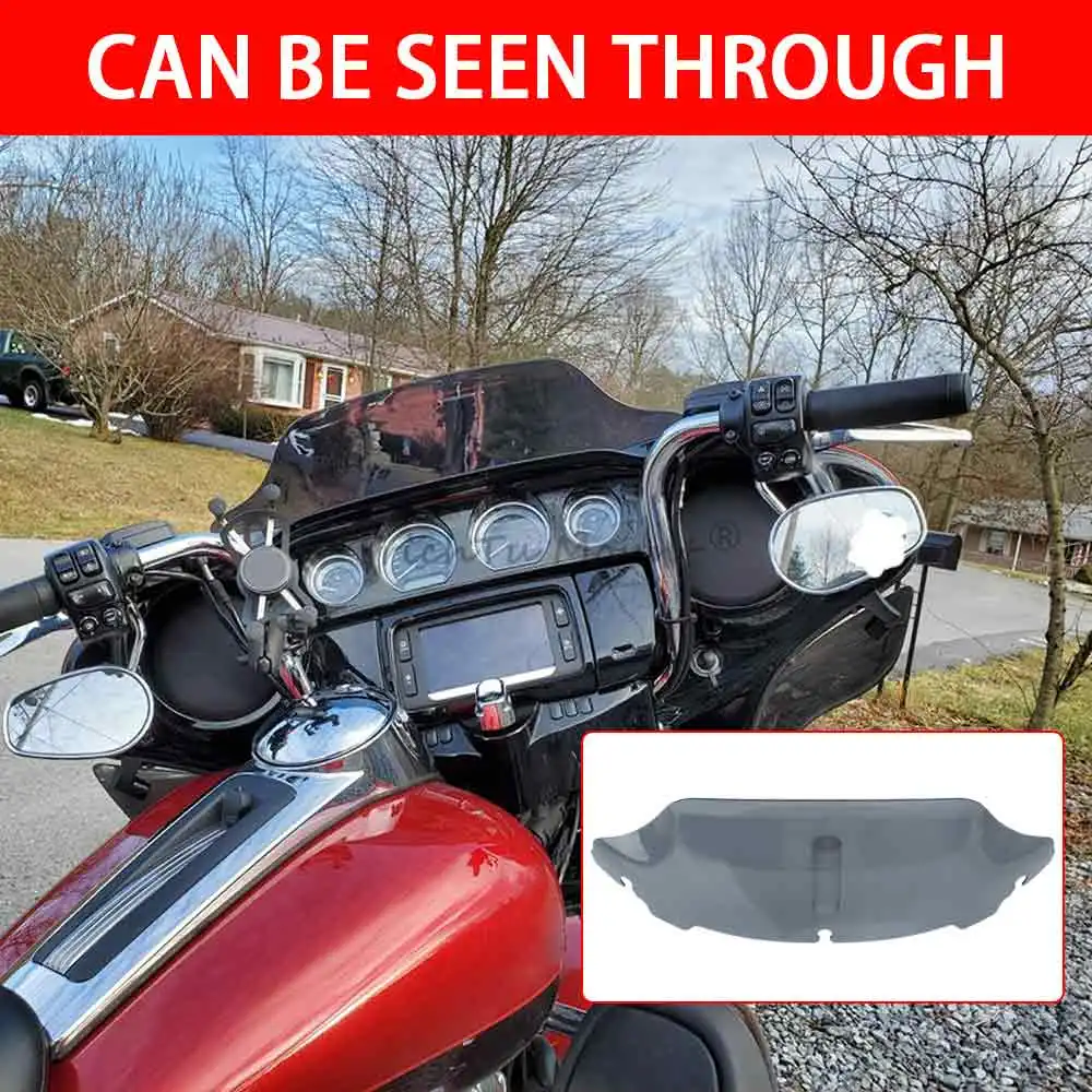 زجاج أمامي علوي مقاس 7 بوصة للدراجة النارية منحرف للرياح لدراجة Harley Touring Electra Street Glide Trike Tri 2014-2025