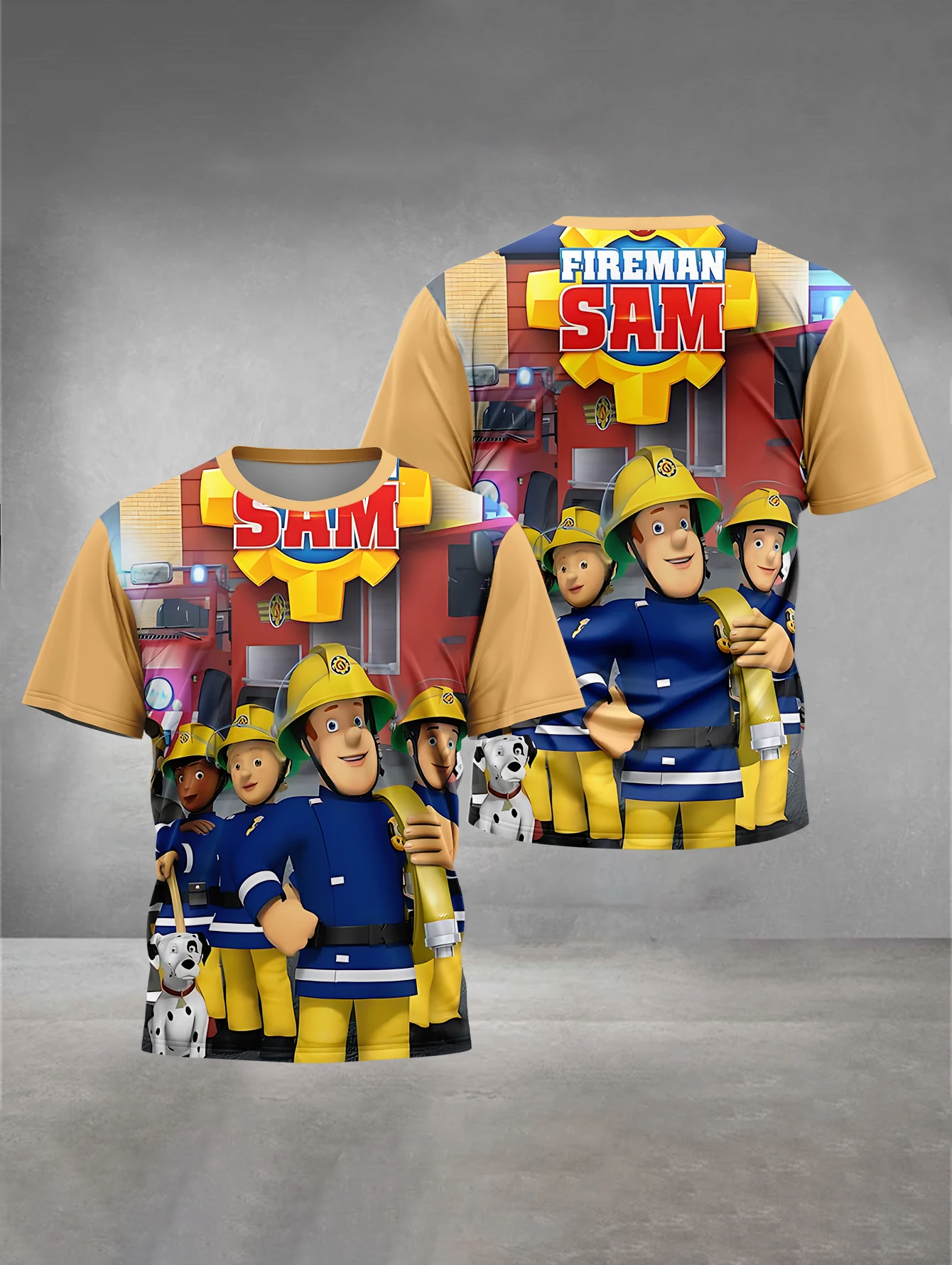 Fireman Sam 3D Print Baby Clothing 5 to 14 Years Male Outdoor Clothes for Children Boy Girl Child T-Shirt Top Shirts